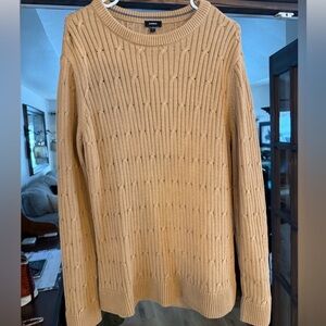 NWOT Express Tan Cable Knit Sweater